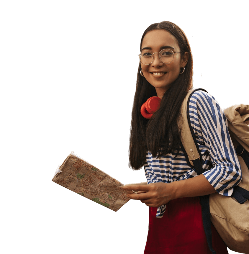 Student studying abroad